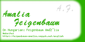 amalia feigenbaum business card